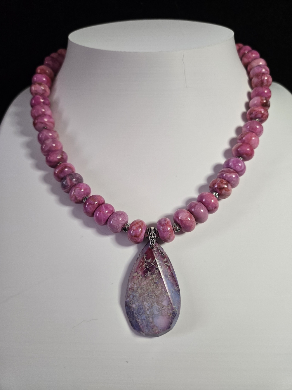 Magenta Sea Sediment Jasper Necklace